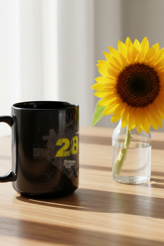 Dubstep Mug with Sunflower