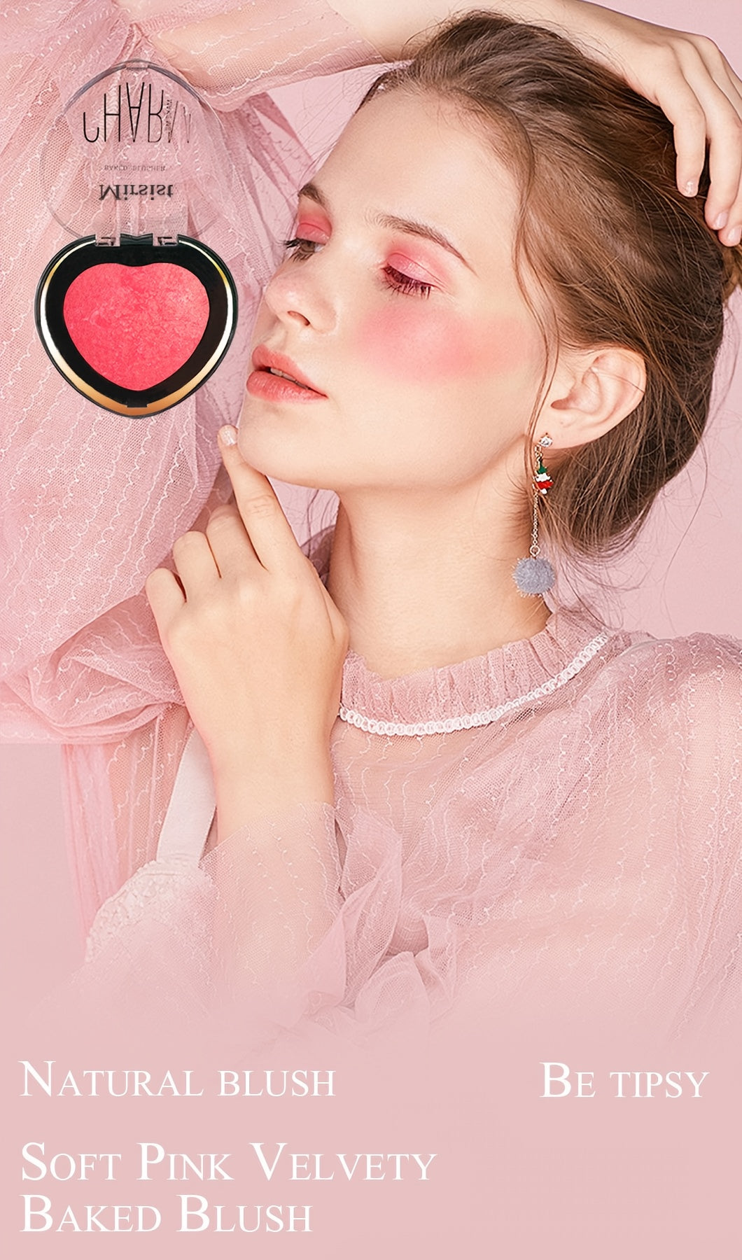 Heart Shaped luxury Soft Blush
