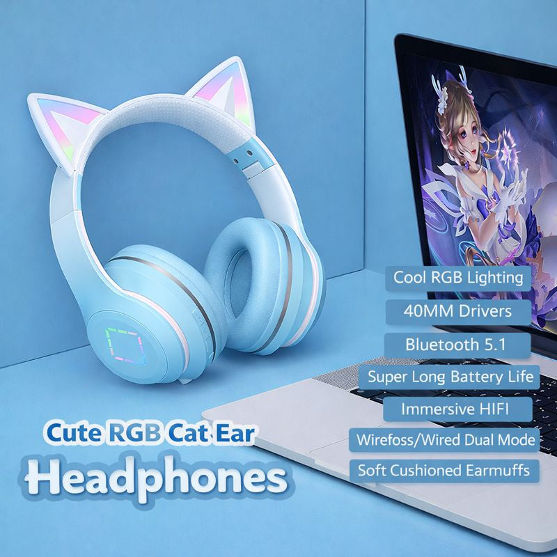 Gradient Color Wireless Bluetooth Headset