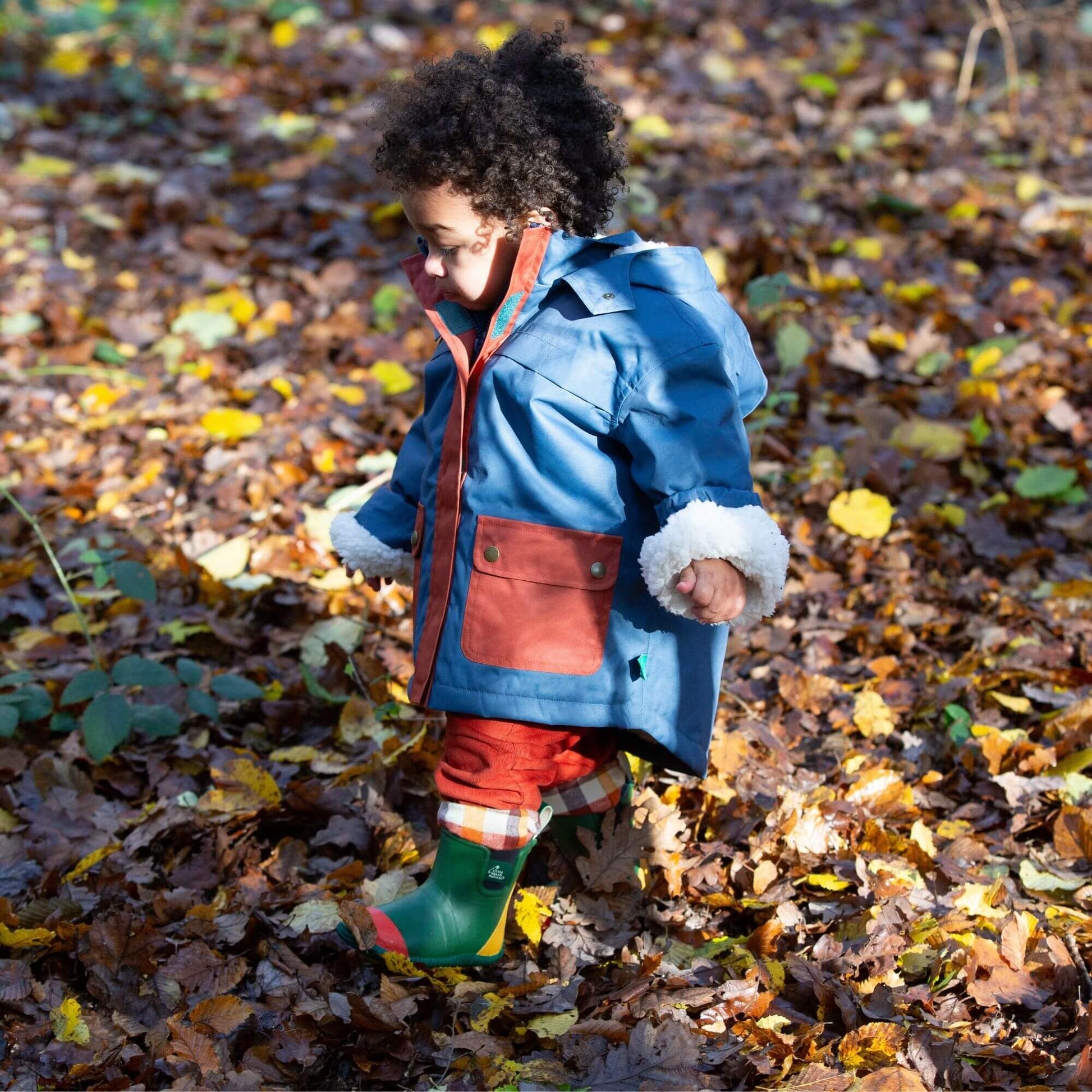 Kids Moonlight Blue Recycled Waterproof Winter Coat – Eco-Friendly, Warm, Durable