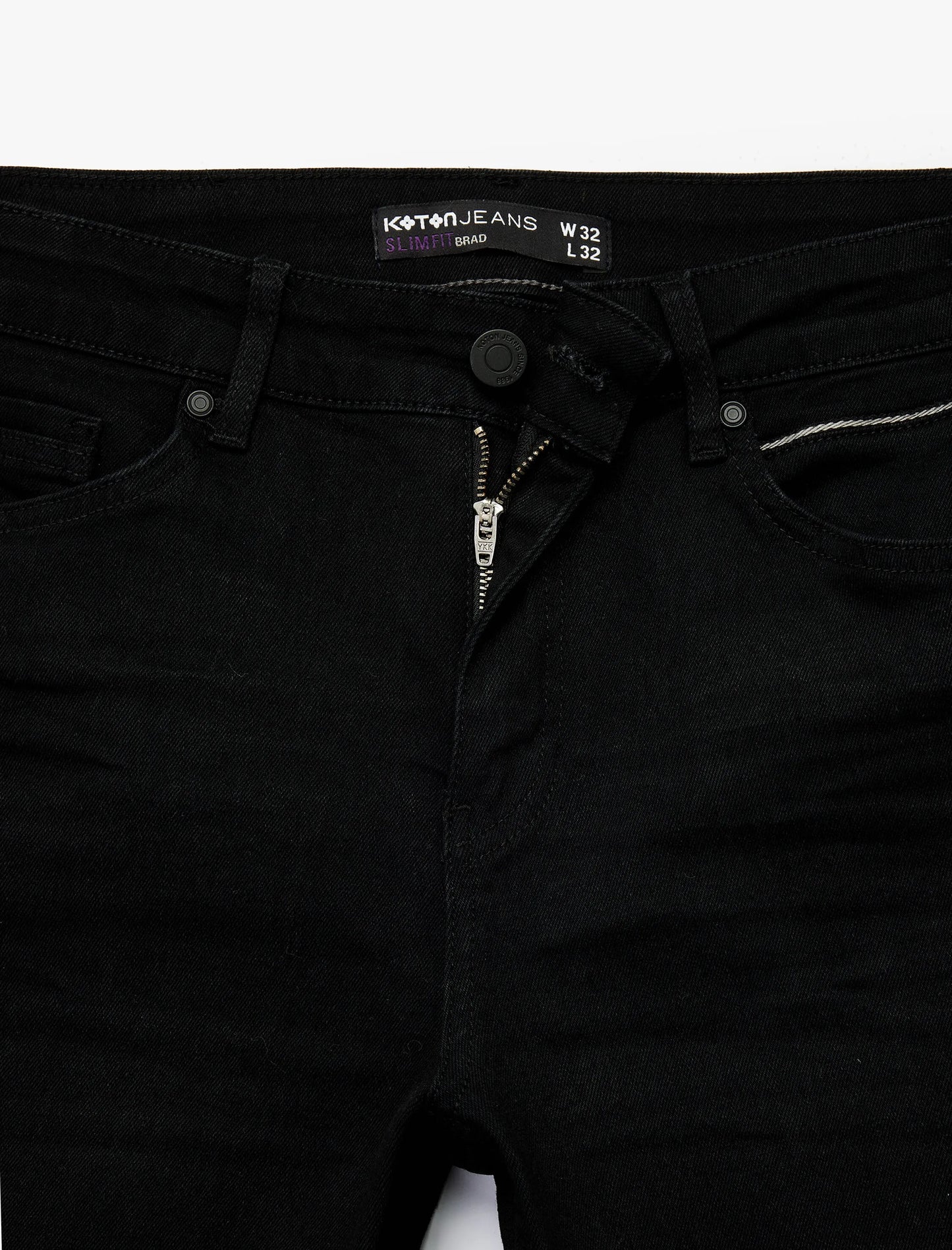 Black Cotton Stretch Slim Fit Brad Denim Pant