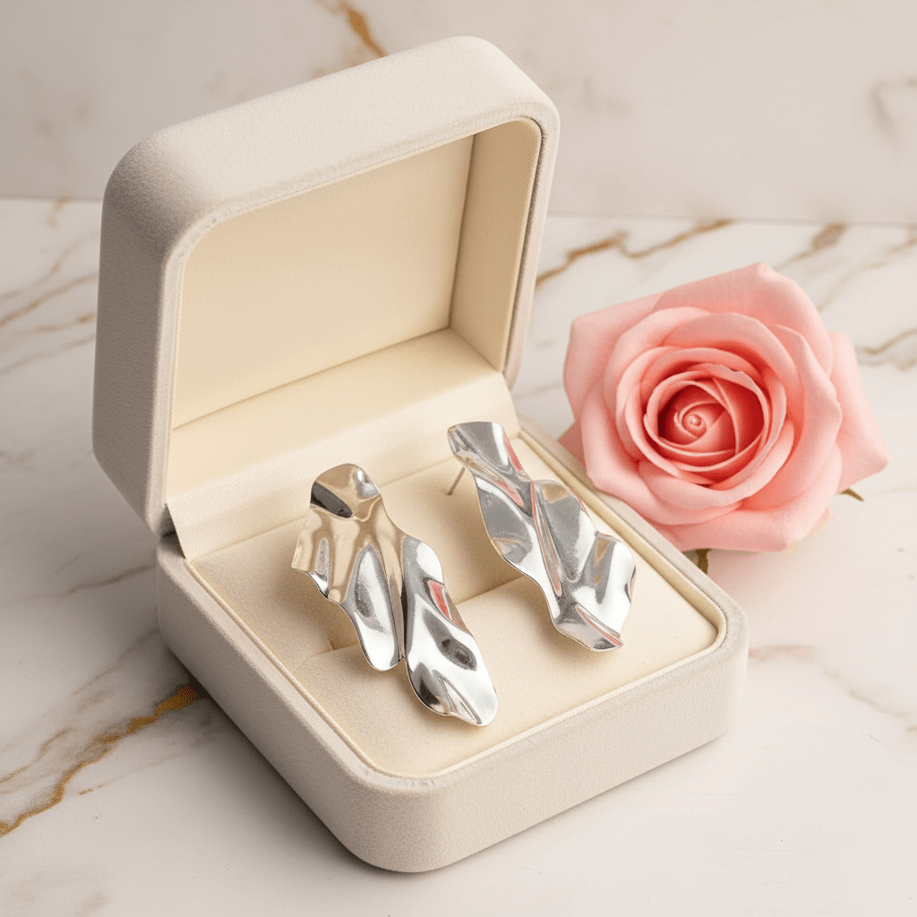 Earring in Luxury Box with Rose 3
