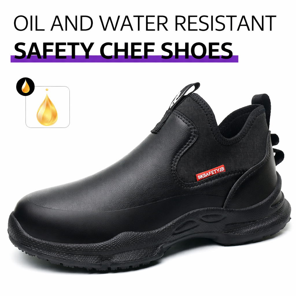 Non-Slip Comfortable Kevlar Free Black Shoes