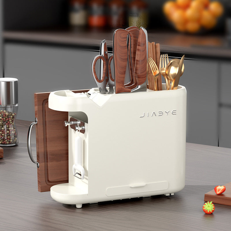 Kitchen Knife Rack with Multi-Functional Organizer