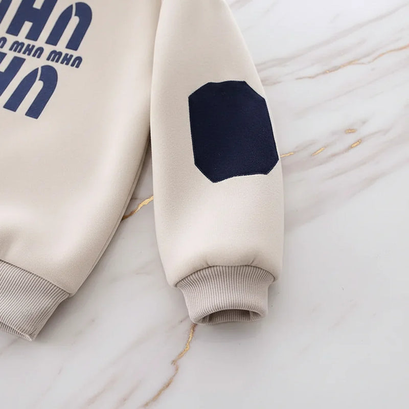 Elbow patch close-up on marble