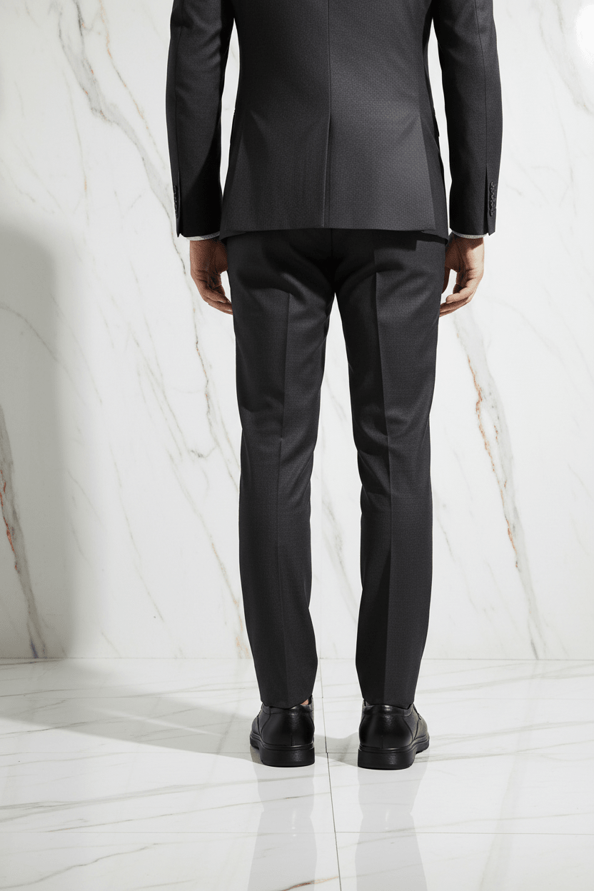 Elegant man - back view marble