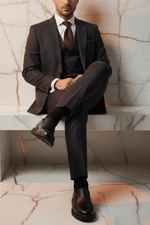 Elegant man - sitting crossed legs