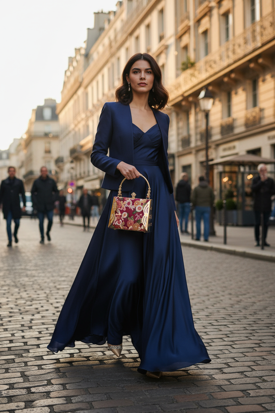 European Cobblestone Street - Golden Hour