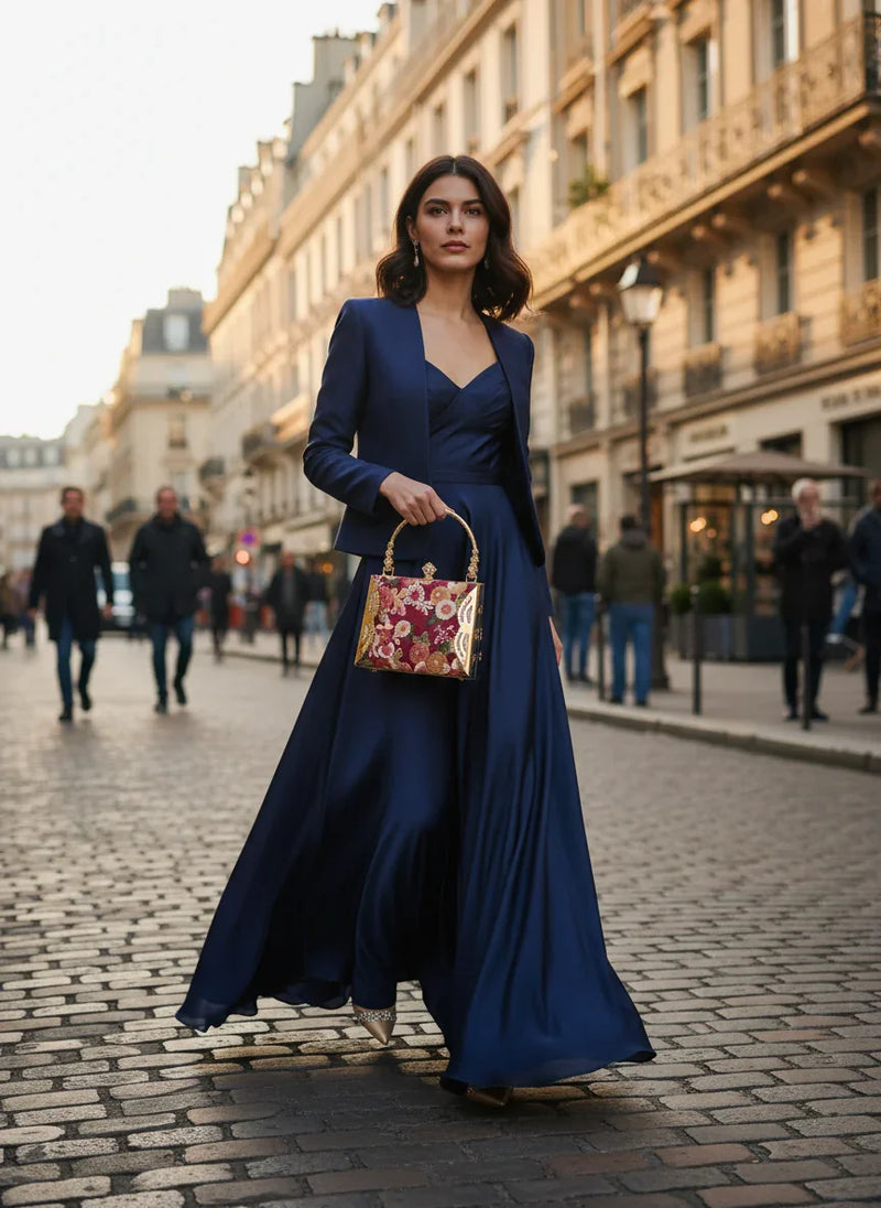 European Cobblestone Street - Golden Hour