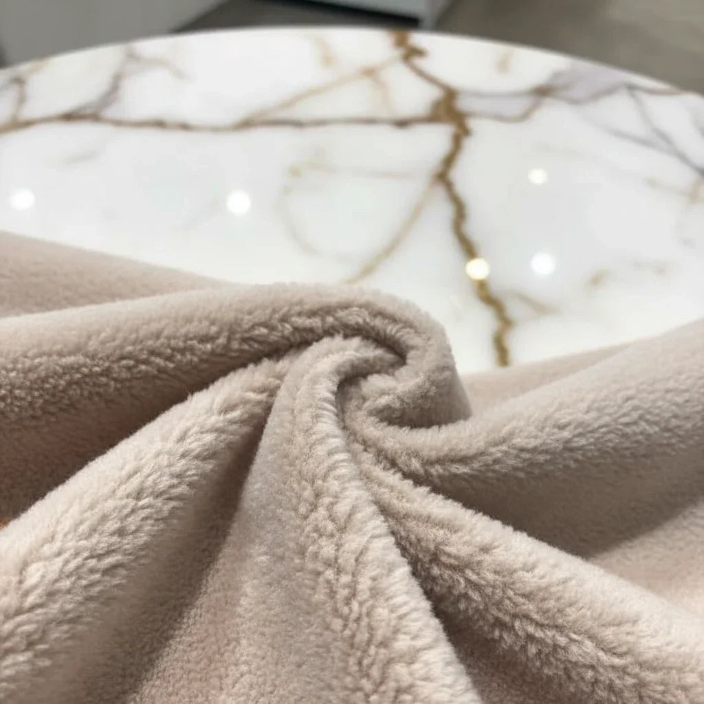 Double Sided German Fleece Cream Thickened Sweater