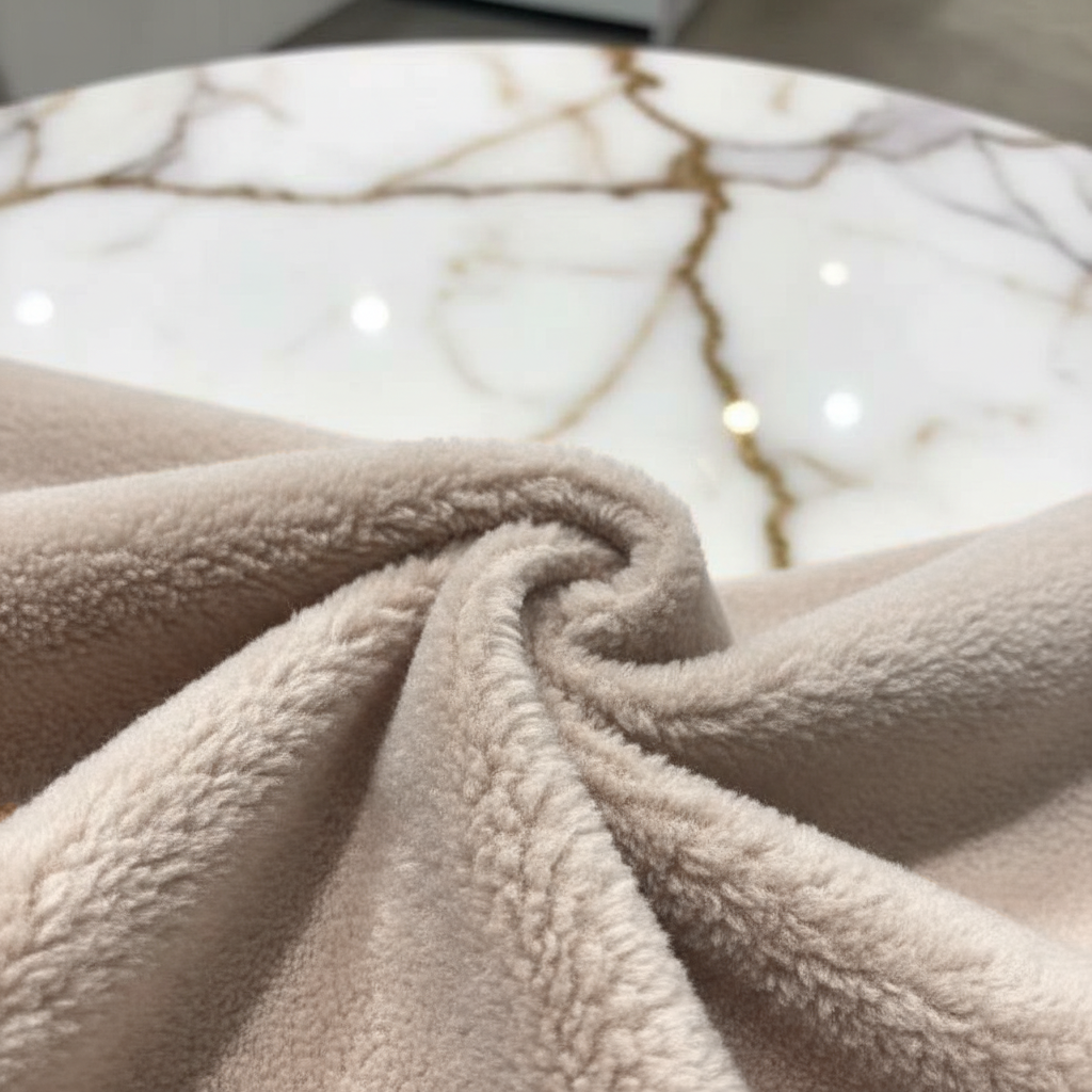 Double Sided German Fleece Cream Thickened Sweater