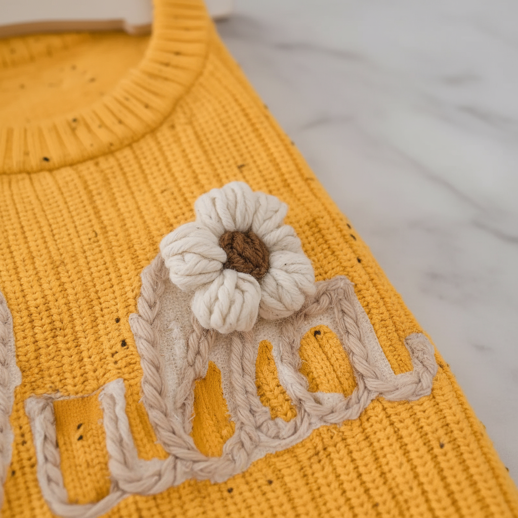 Extreme close-up of flower embellishment