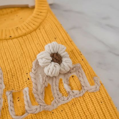 Extreme close-up of flower embellishment