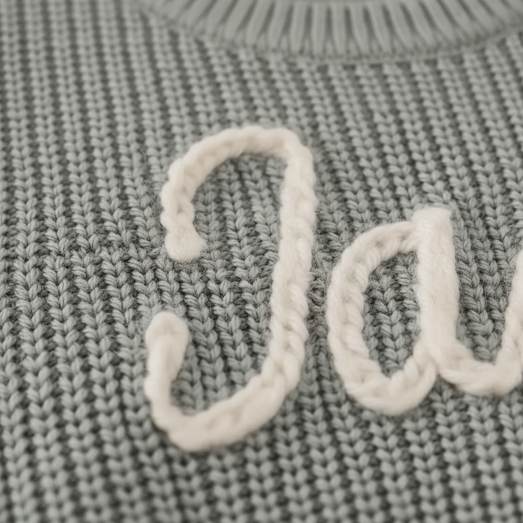 Extreme close-up of letter "J"