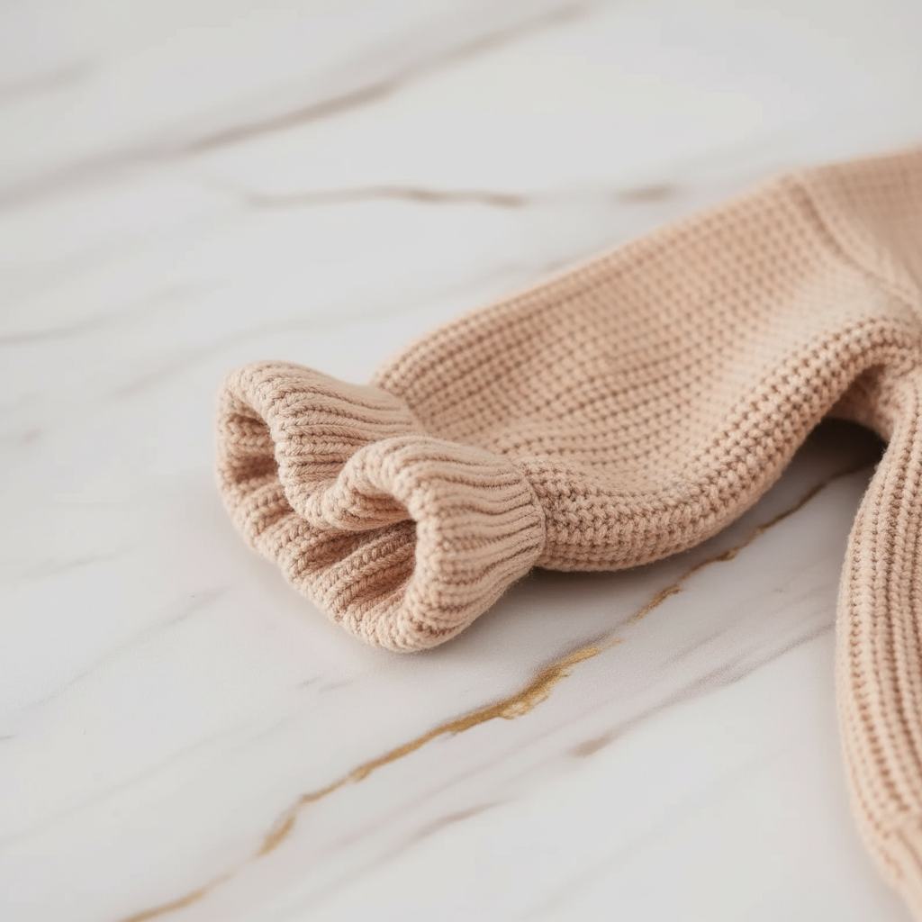 Extreme close-up of ruffled sleeve