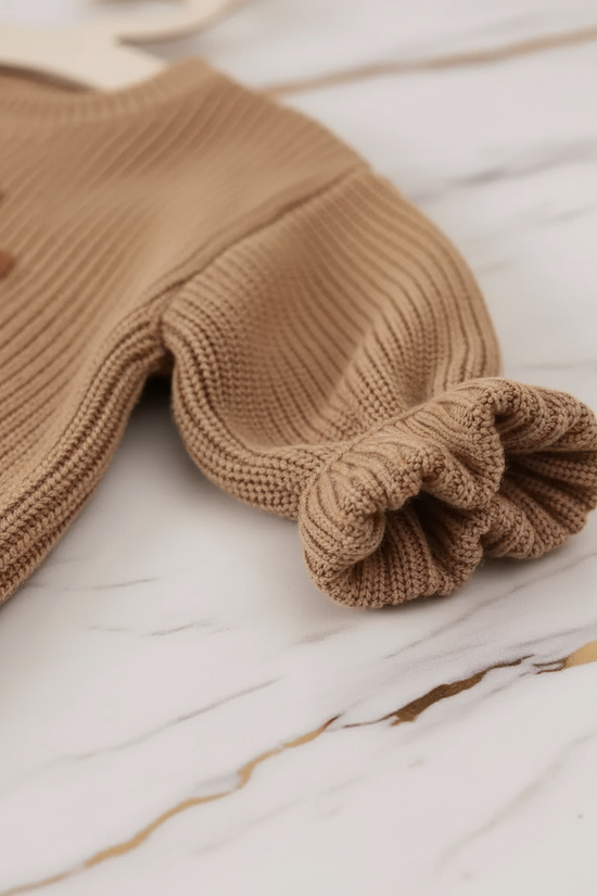 Extreme close-up of ruffled sleeve