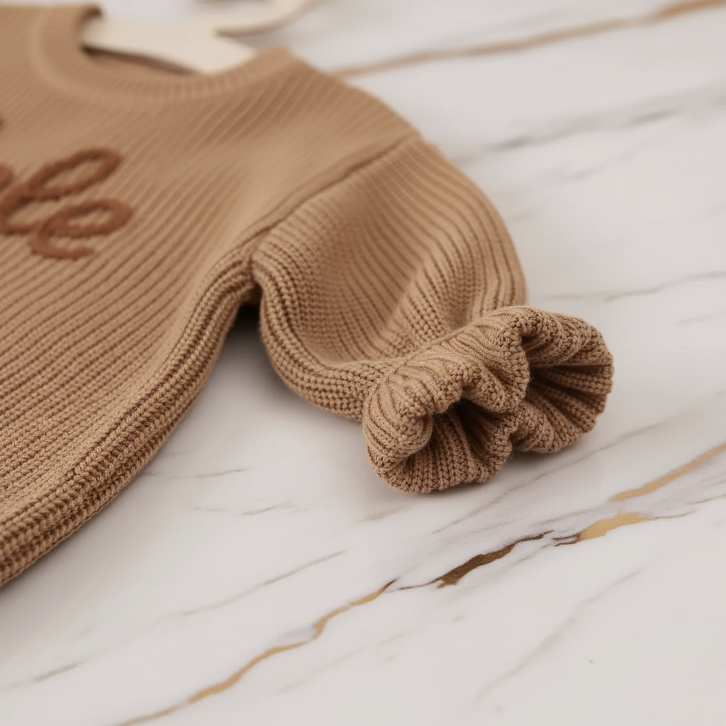 Extreme close-up of ruffled sleeve