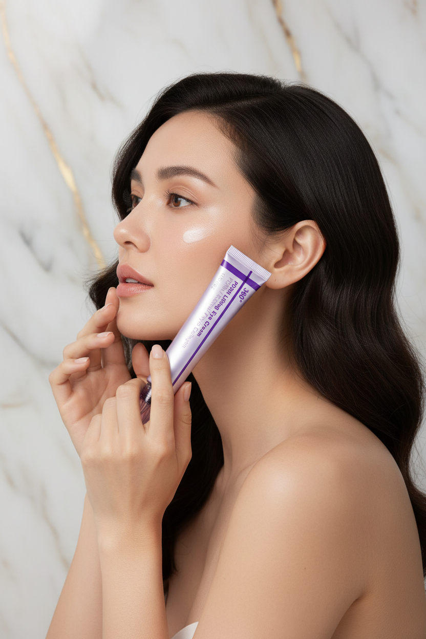 Eye Cream Side Profile Shot