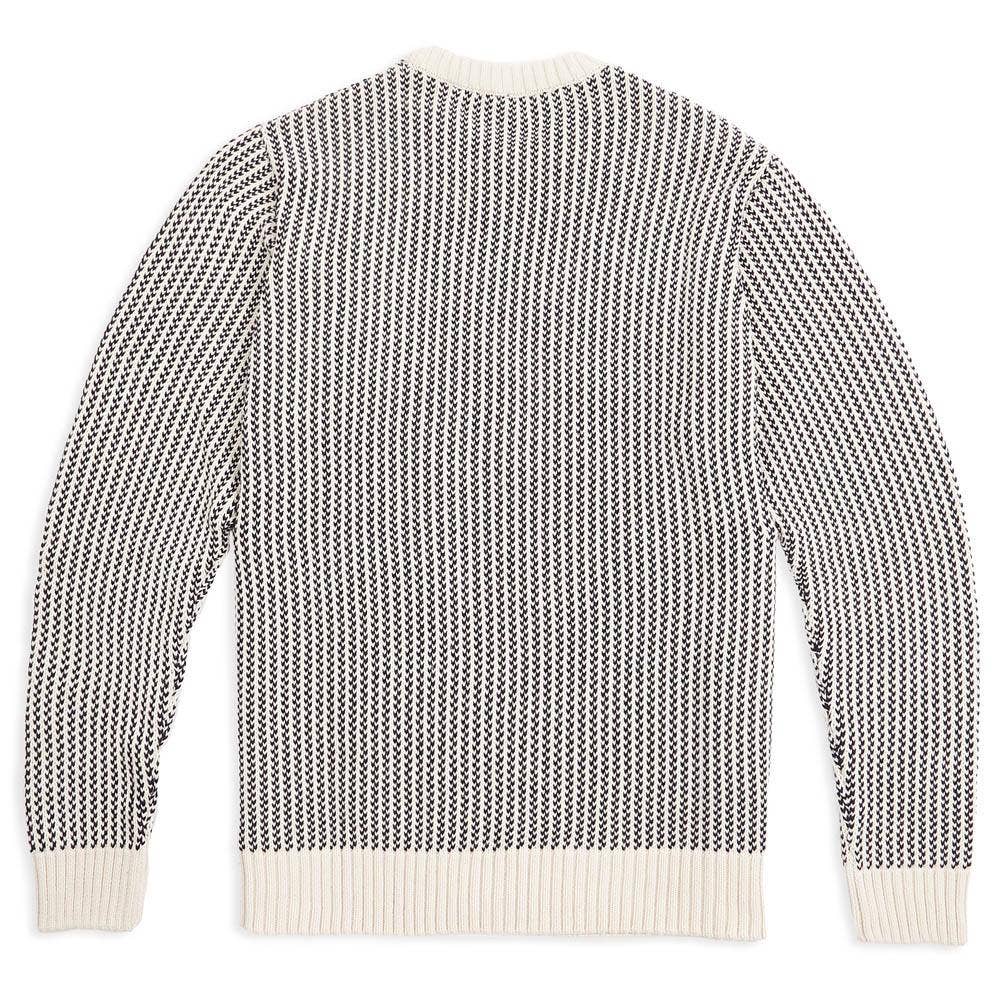 Premium Men's 100% Cotton Fisherman Tuck Stitch Jumper - Off White