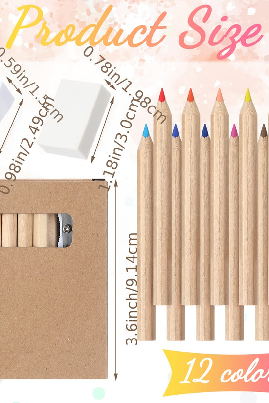 100 Set 12 Different Mini Drawing Colored Pencil