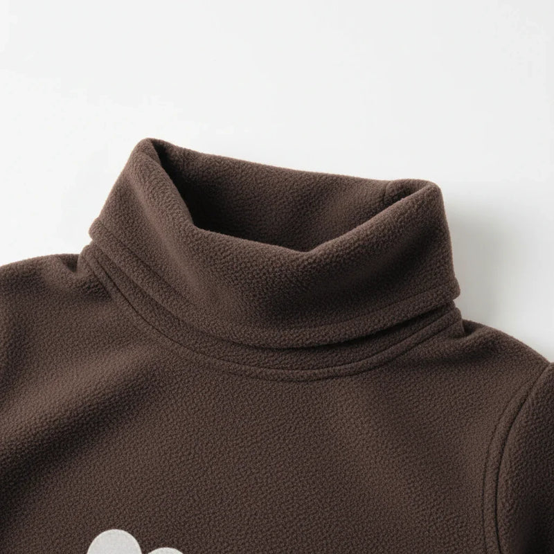 Double Sided German Fleece Coffee Thickened Sweater