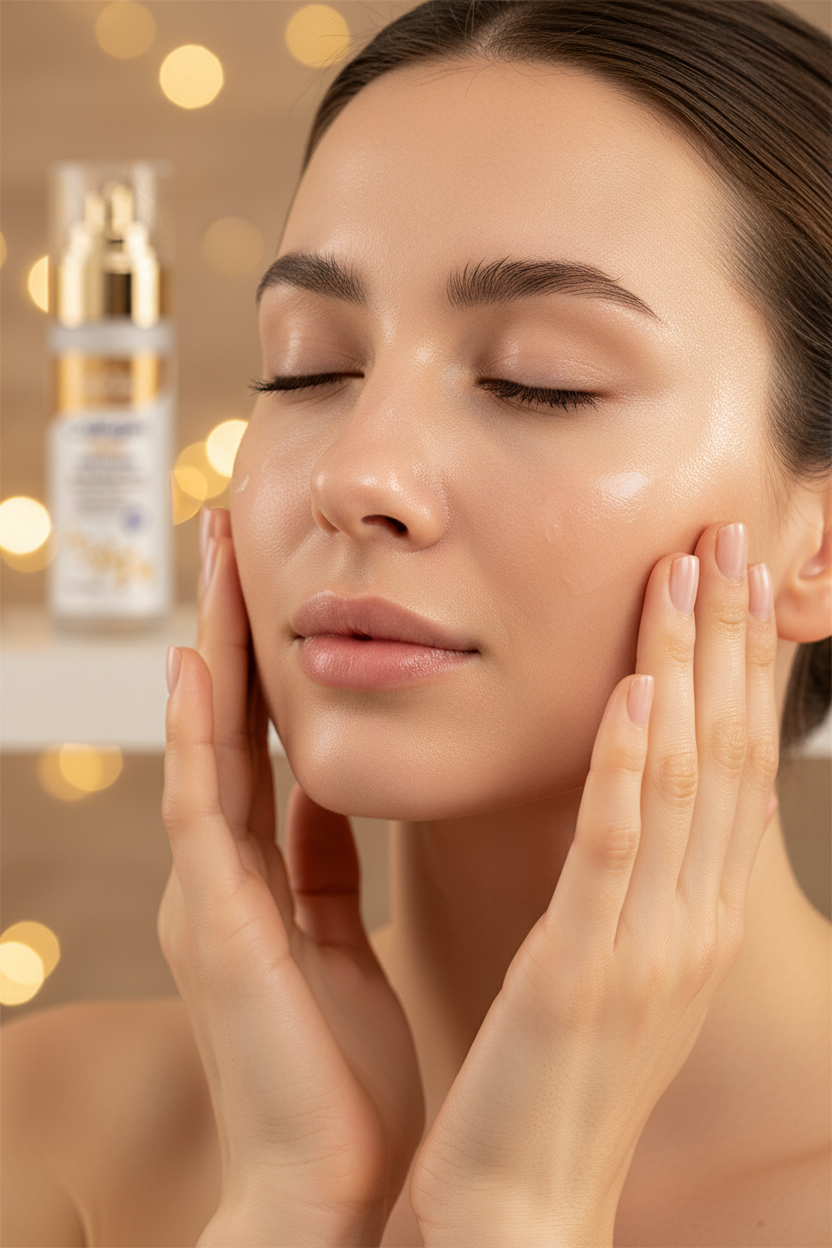 Face Lotion Use - Patting