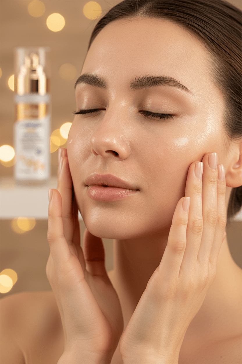 Face Lotion Use - Patting