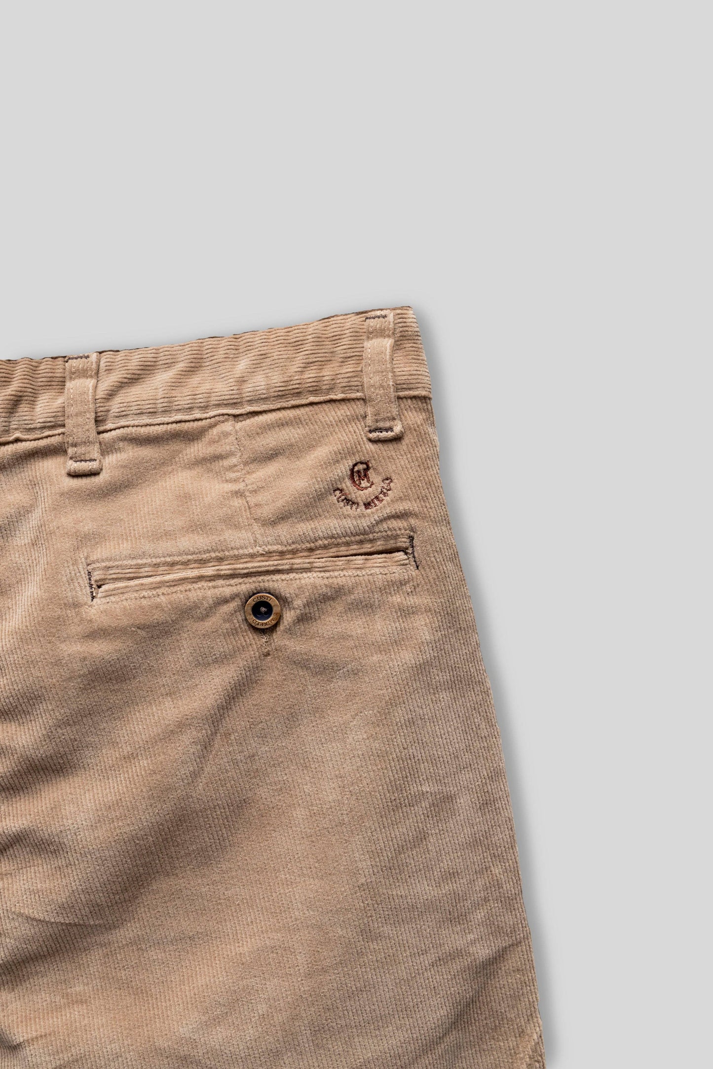 Premium Men's Beige Corduroy Trousers: Comfortable, Stylish, 97% Cotton Blend