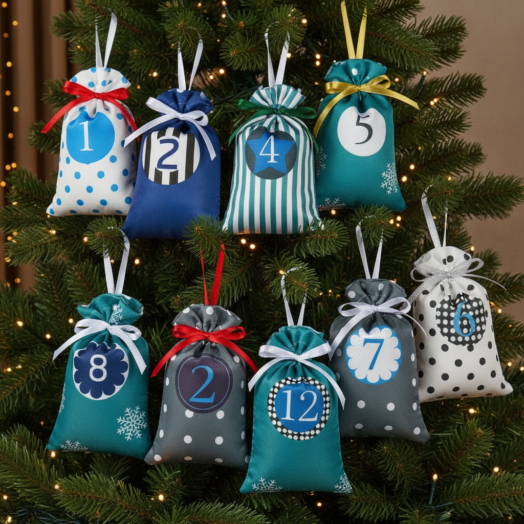 First week bags on tree branches