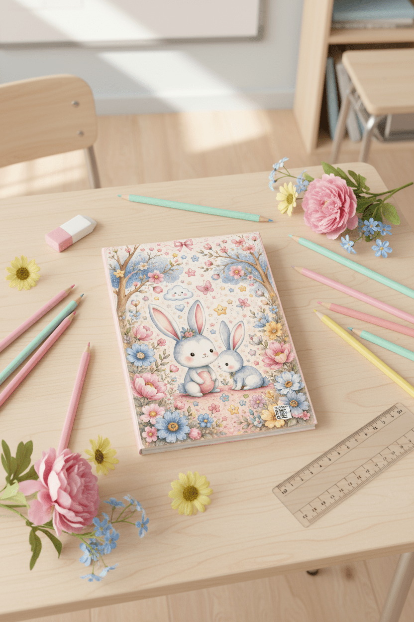 Flat lay notebook