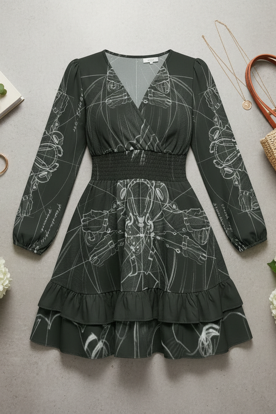 Flat lay on stone with hydrangeas