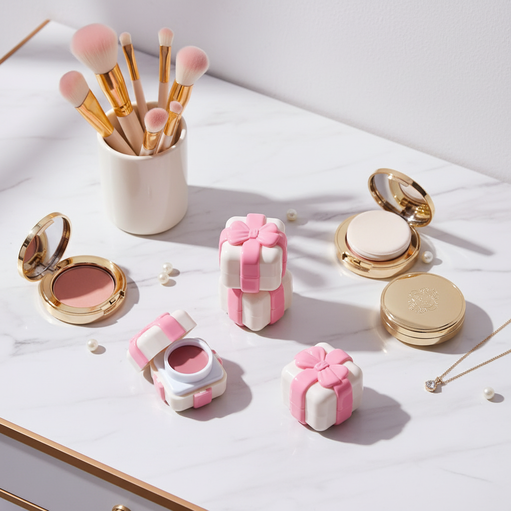 Flat Lay Vanity Setup