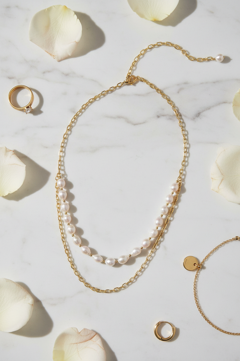 Flat lay with roses