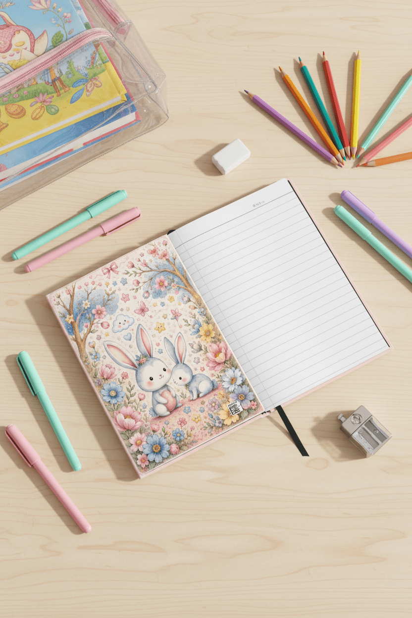Flat lay with transparent bag