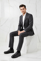 Fleece shoe man - sitting crossed