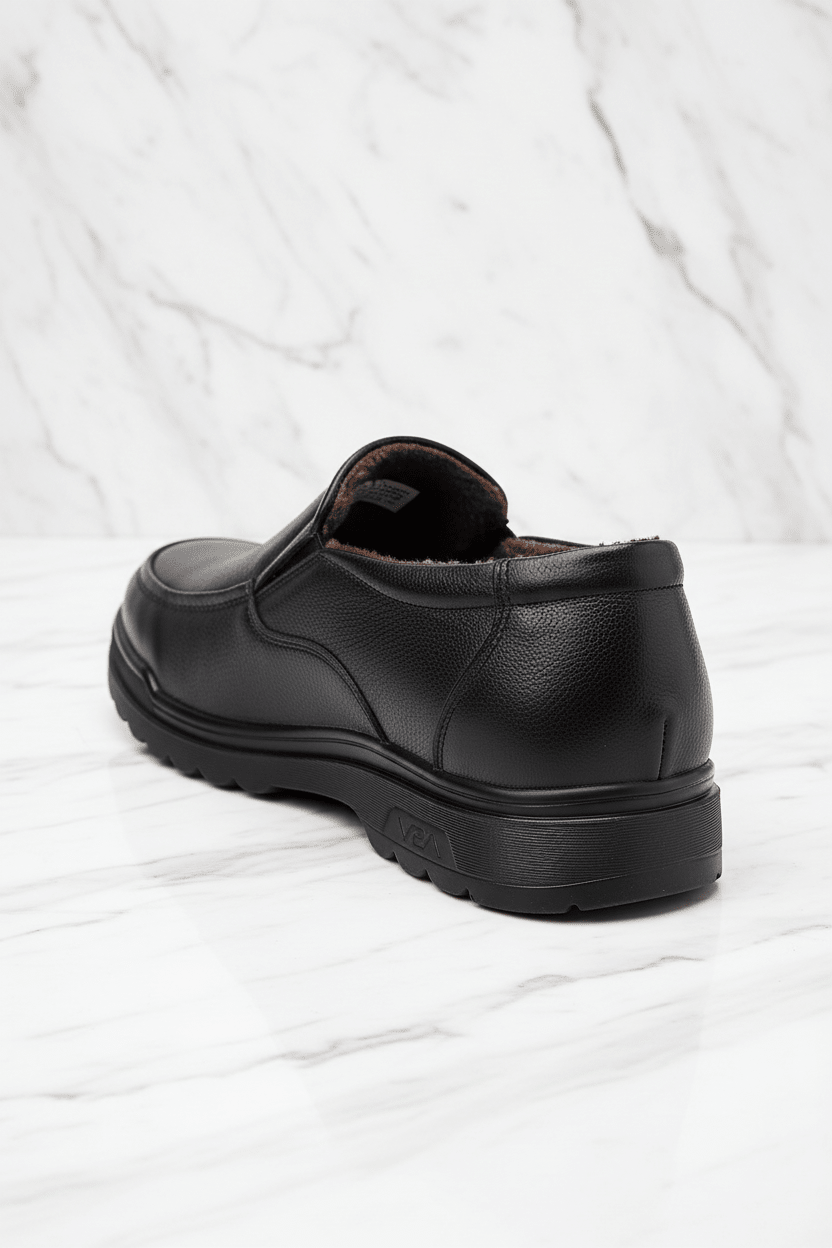 Fleece shoe marble - back heel