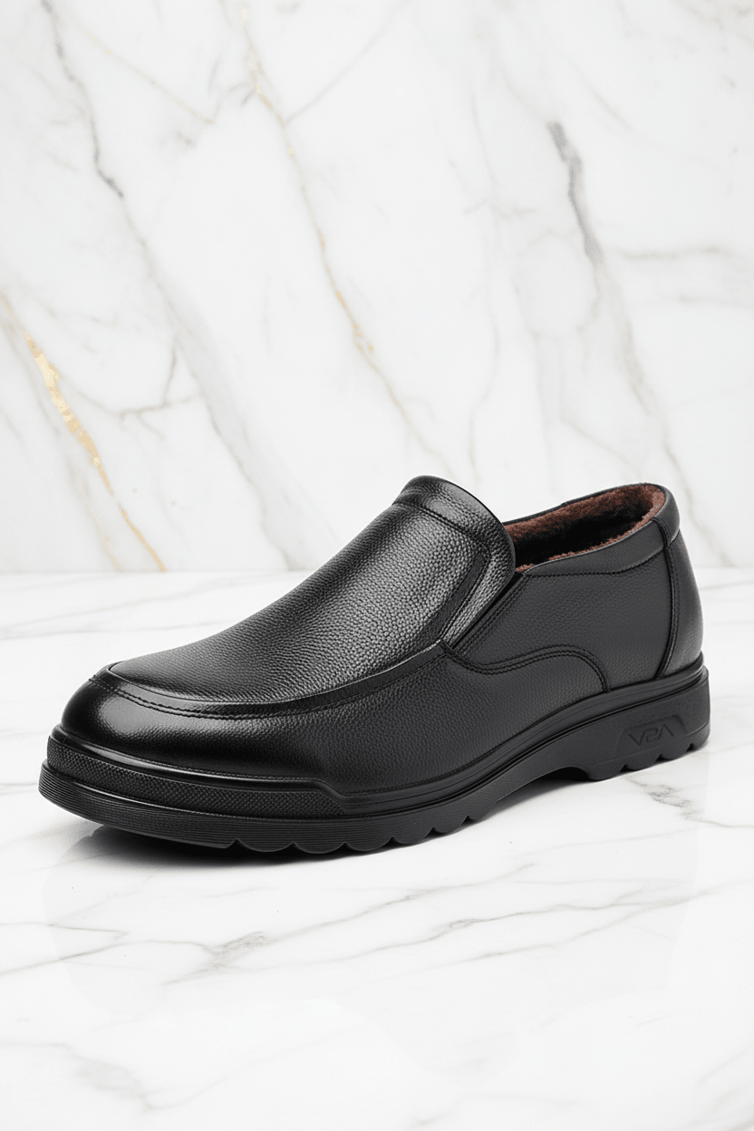Fleece shoe marble - front 3/4