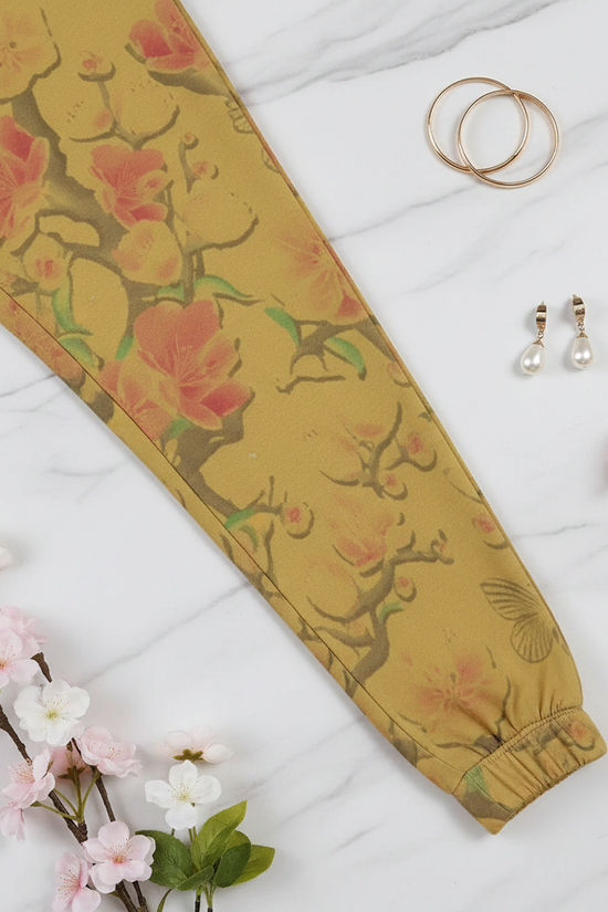 Floral print close-up