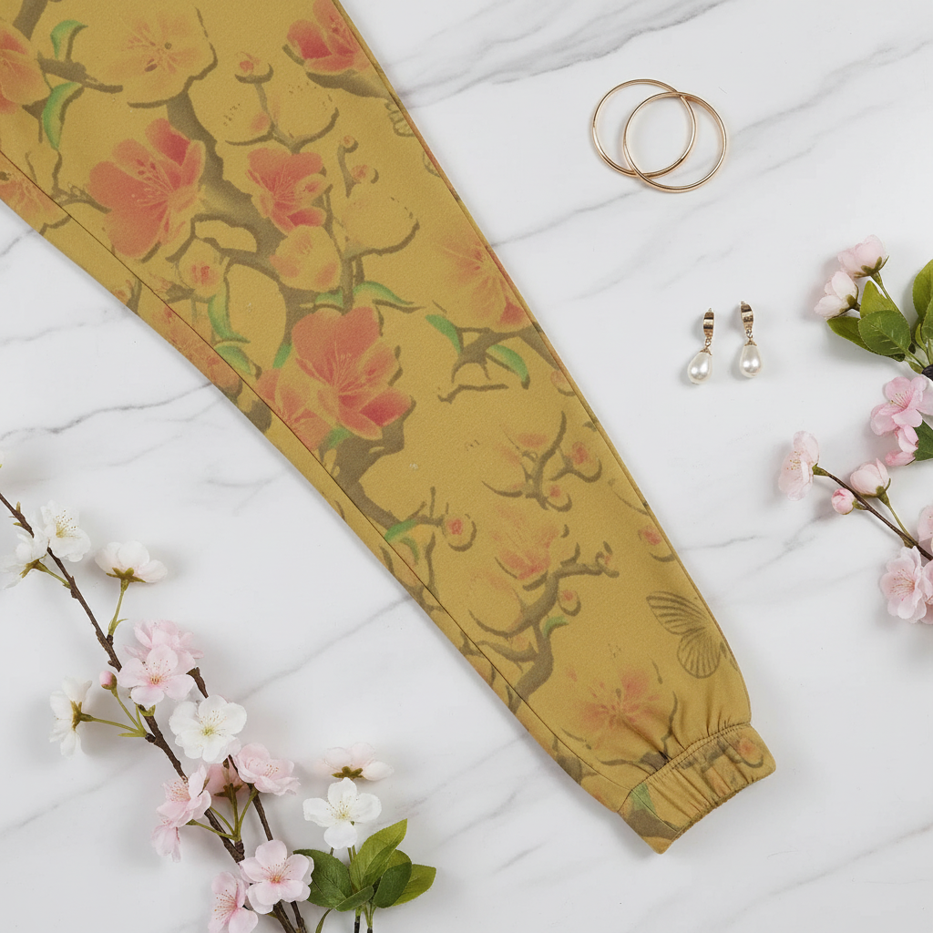 Floral print close-up