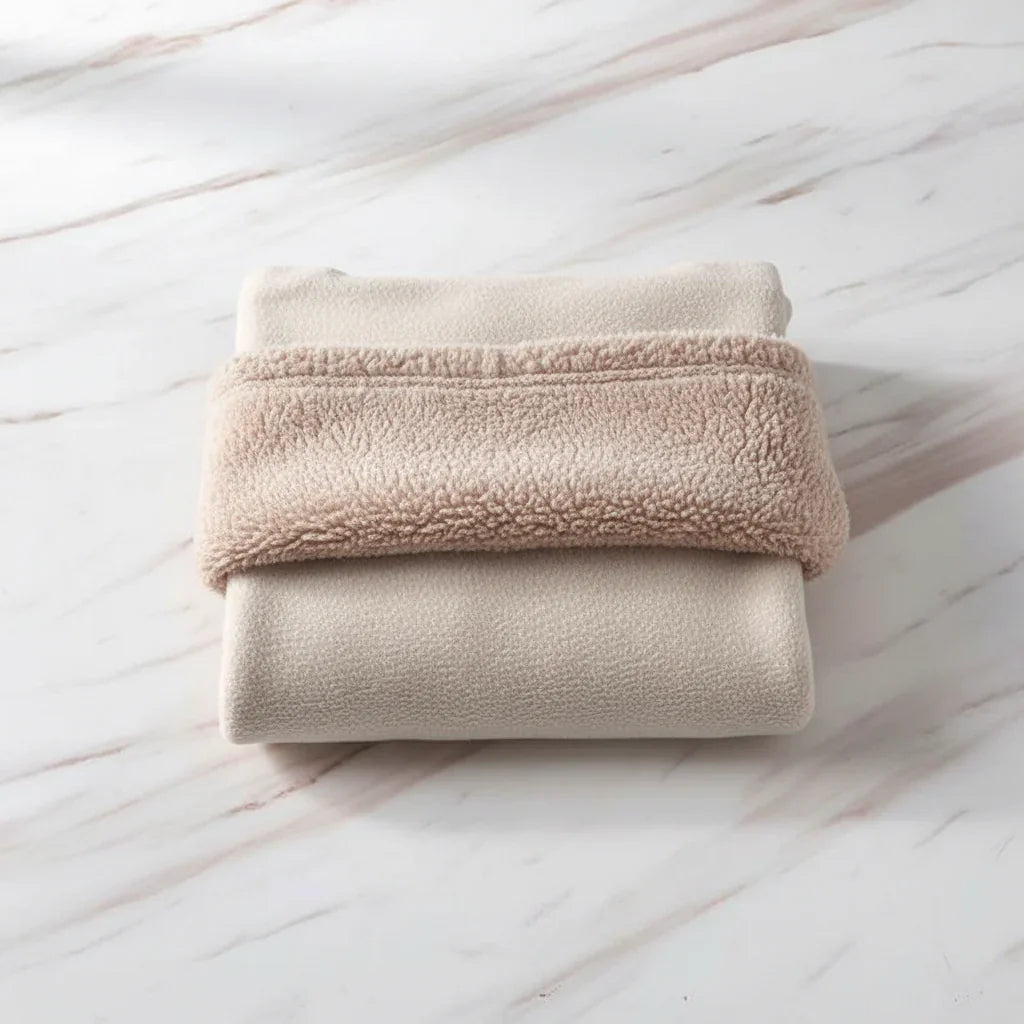 Double Sided German Fleece Cream Thickened Sweater