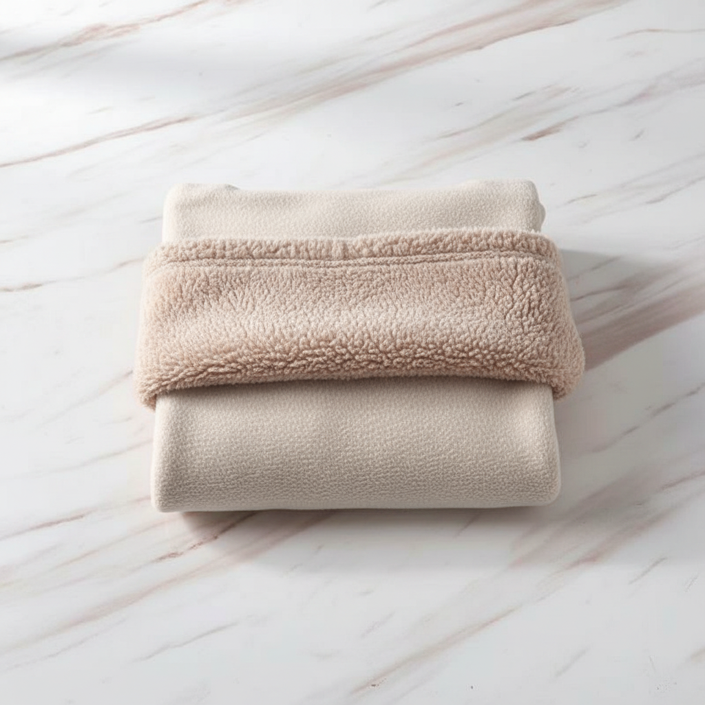 Double Sided German Fleece Cream Thickened Sweater