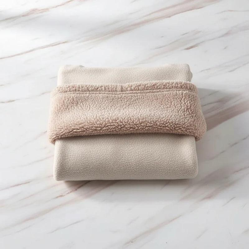 Double Sided German Fleece Cream Thickened Sweater