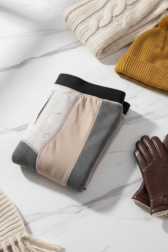 Folded with winter accessories