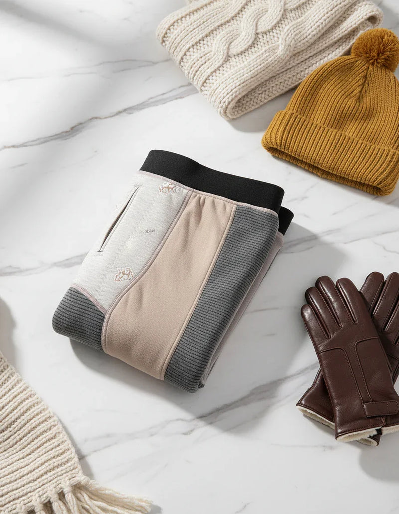 Folded with winter accessories