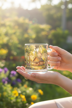 Forest Mug Small - Side Close Up Hand