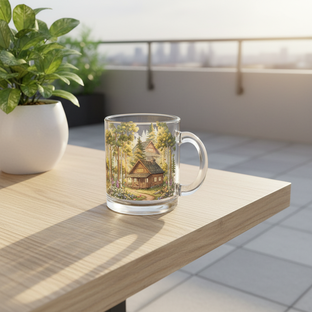 Forest Mug - Wood Balcony Top View