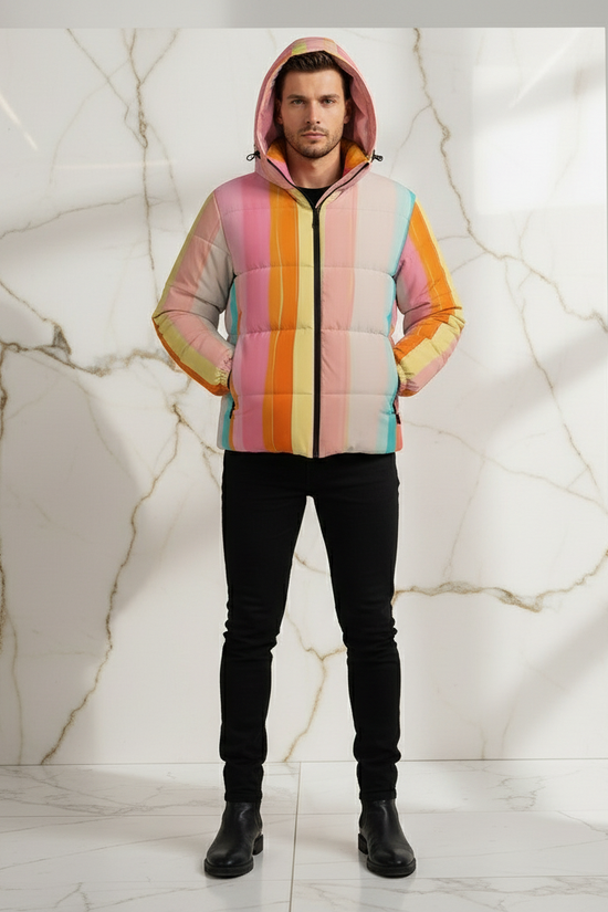 Front pose with hands in pockets