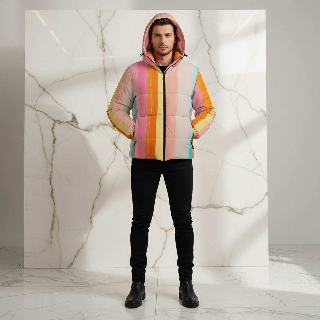 Front pose with hands in pockets