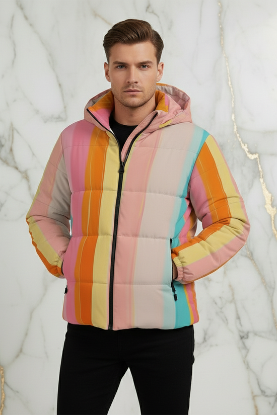 Front pose with hands in pockets