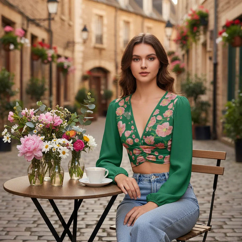 Front view at European café